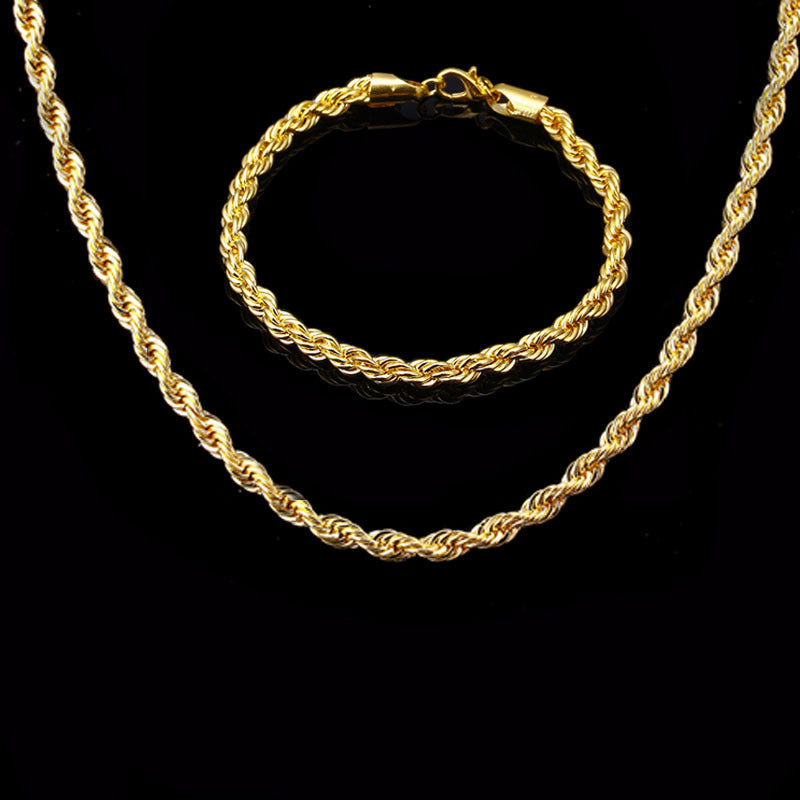 Hip Hop Stil Wave Twist Halskette Armband
