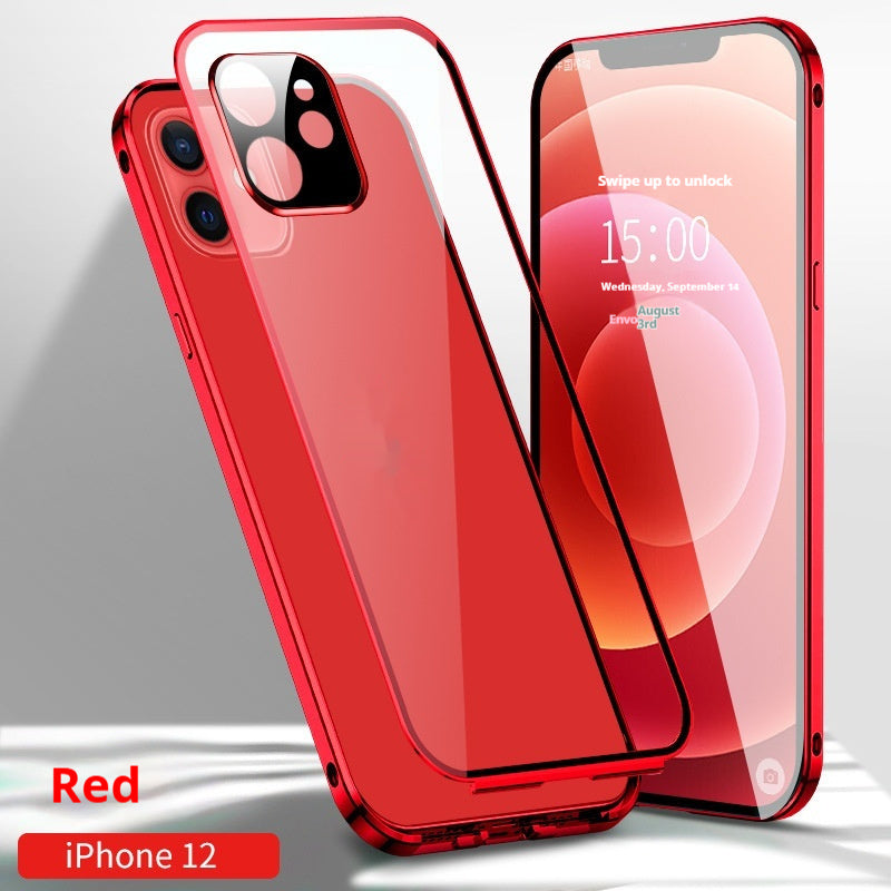 iPhone 14-16 Modelle/Anwendbare doppelseitige Schnalle HD Magnetische King Schutzhülle