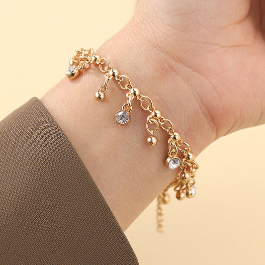Minimalistisches Diamant-Quastenarmband