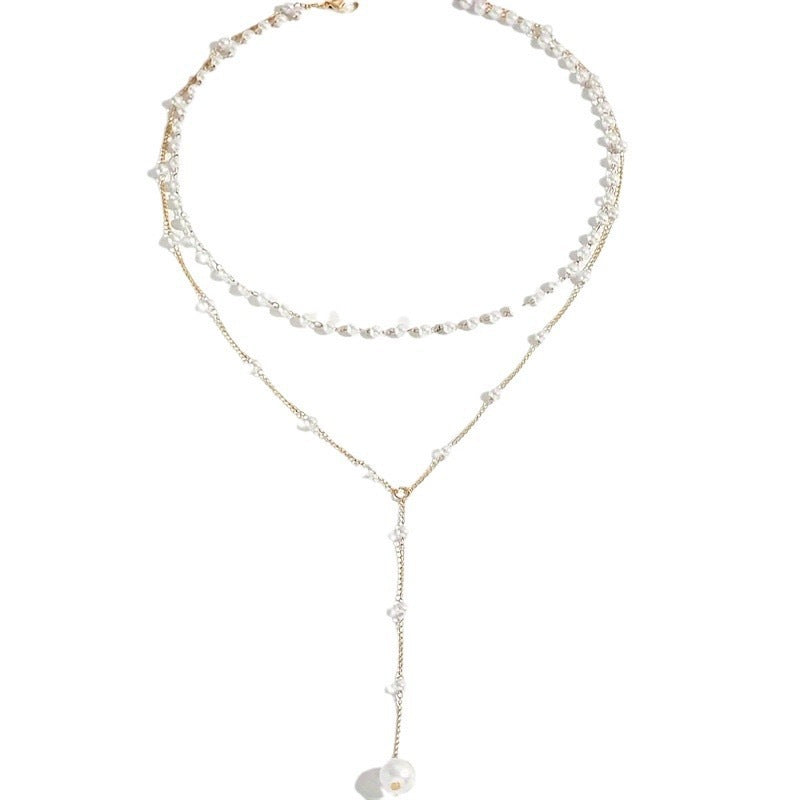 Doppelreihige Perlen Halskette – Elegante Twin Pearl Kette im European Style