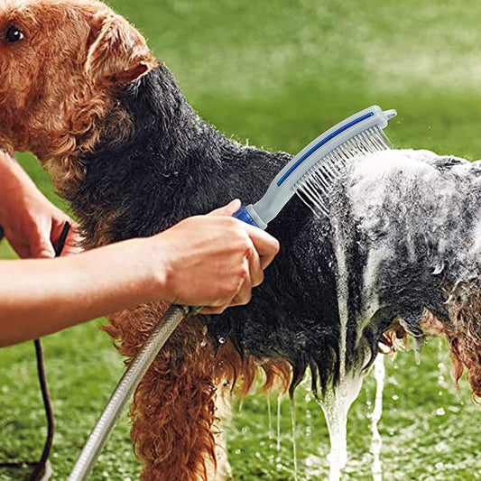 Haustier-Badebürste Dusche mit Wasserschlauch