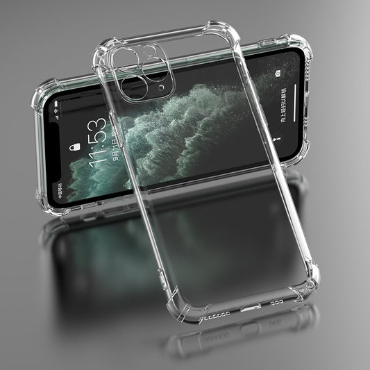 Für iPhone Modelle 12 11 Pro 7 8 Plus X XR XS MAX SE 12 Mini Transparenz Silikon-Hülle mit verstärktem Aufprall Schutz