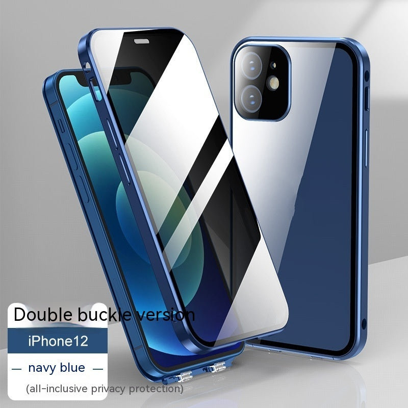 Für iPhone X- 15 Pro Max Modelle/ „Ultradünne Schutzhülle mit doppelseitigem Glas“