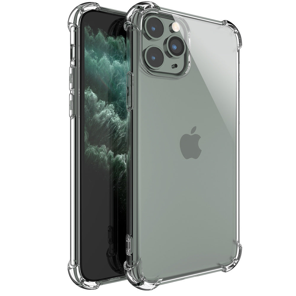 Für iPhone Modelle 12 11 Pro 7 8 Plus X XR XS MAX SE 12 Mini Transparenz Silikon-Hülle mit verstärktem Aufprall Schutz
