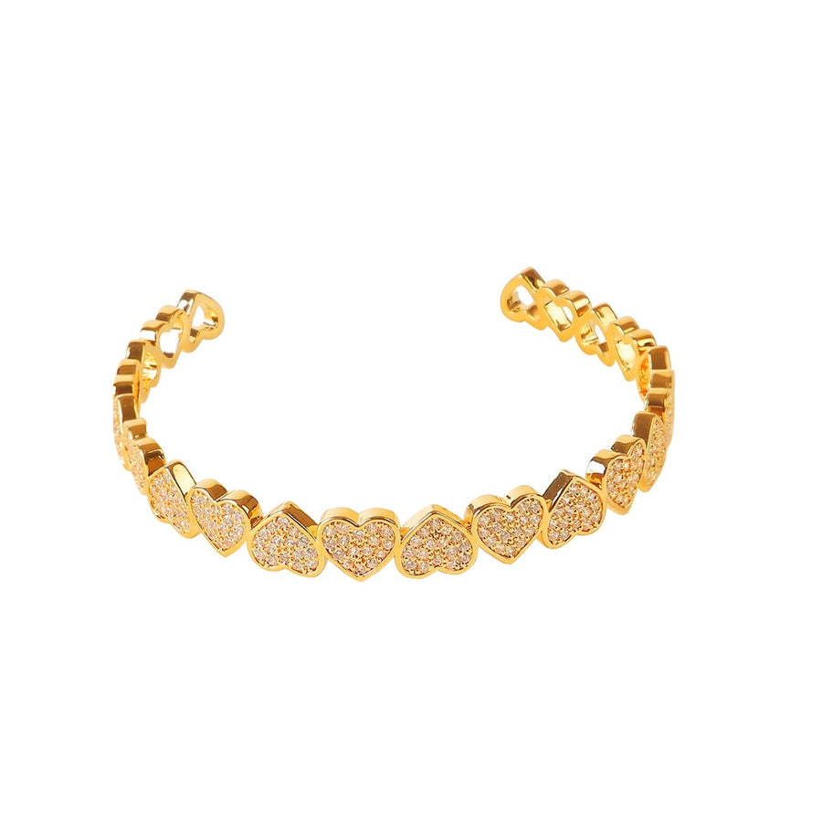 Hip-Hop-Schmuck für Männer und Frauen – Echt vergoldetes Love-Armband
