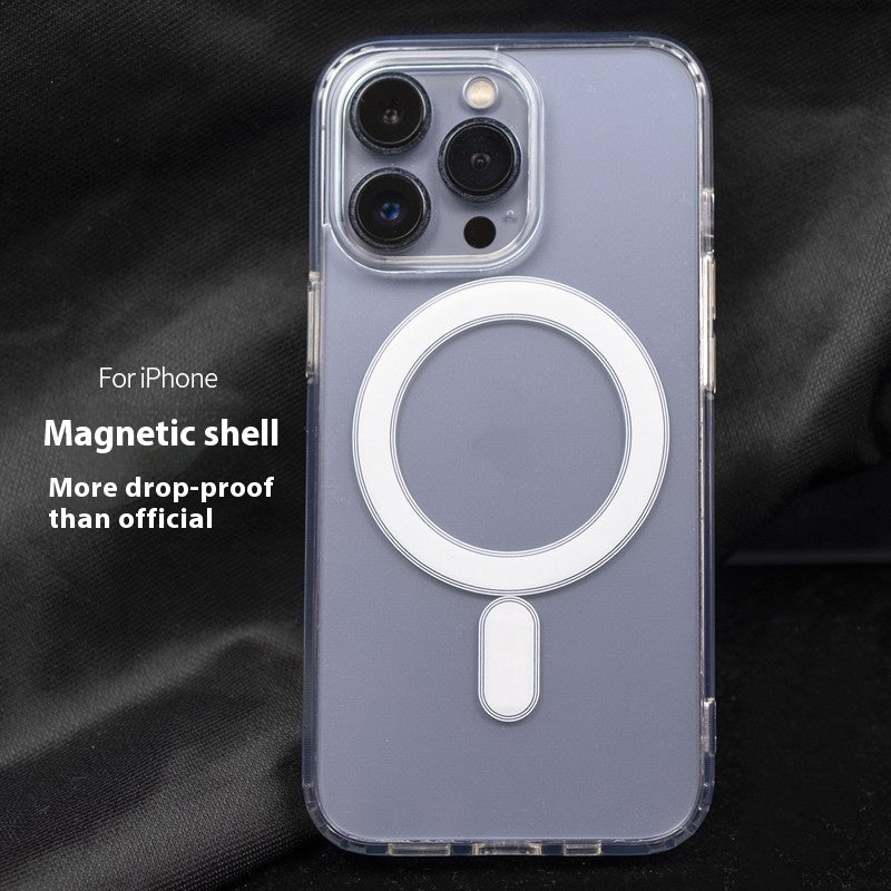 iPhone 13-15 Modelle/Matte transparente magnetische Smartphone All Inclusive