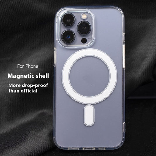 iPhone 13-15 Modelle/Matte transparente magnetische Smartphone All Inclusive