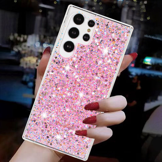 Samsung A-S Modelle/ Sternenhimmel schimmernde Pulver Pailletten Schutzhülle