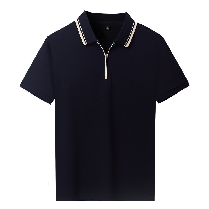 Kurzarm T-Shirt Revers Casual Polo Shirt für Männer