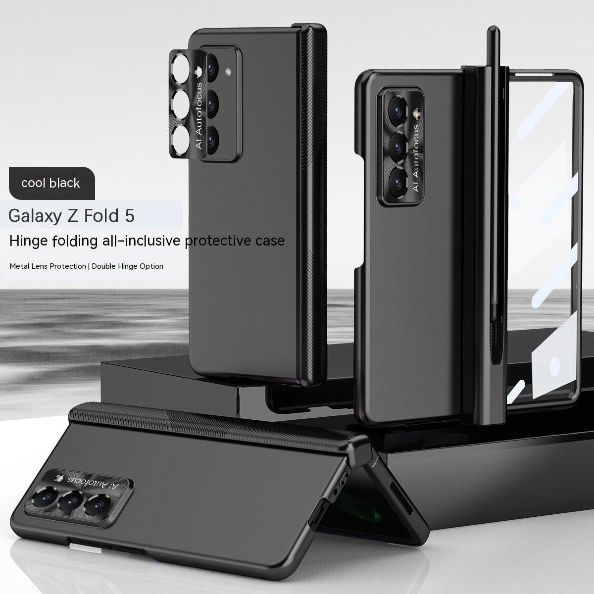 Samsung Z Fold 3-5 Modelle/Dekompression Magnetische Scharnier Faltbare Schutzhülle