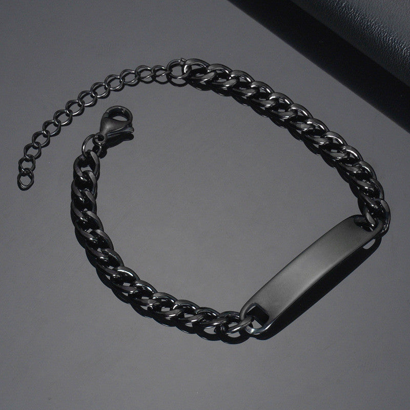 Stilvolles Edelstahl-Lasergravur-Armband