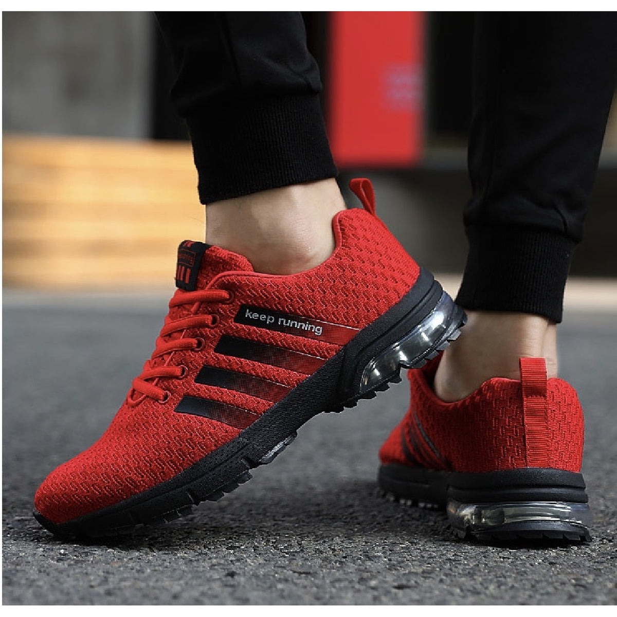 Gr. 35-47 / Sportschuhe atmungsaktives Mesh Outdoor Männer und Frauen Laufschuhe Fitness Joggingschuhe