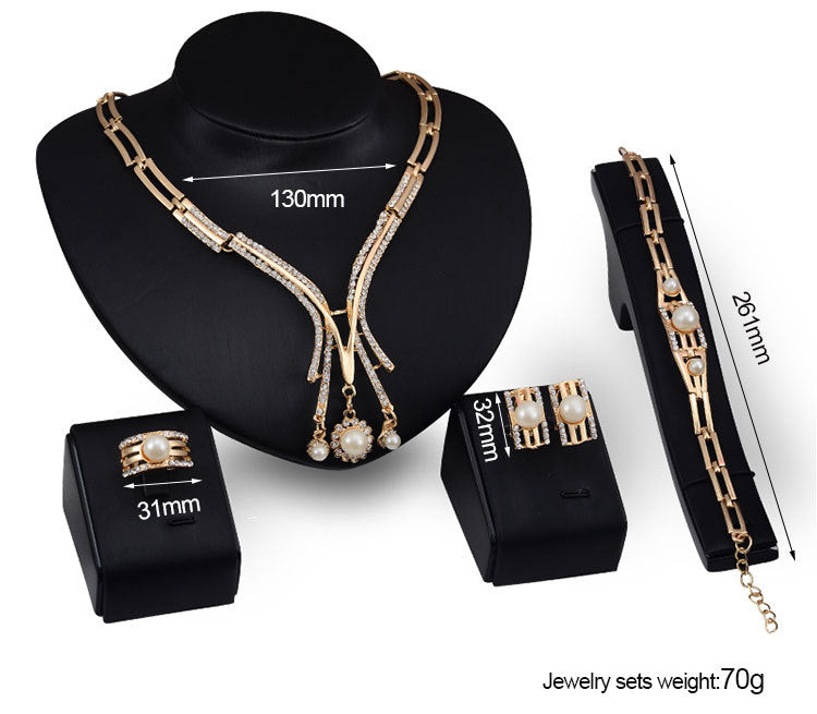 Modeschmuck Set Legierung Halskette Vierteiliges Set