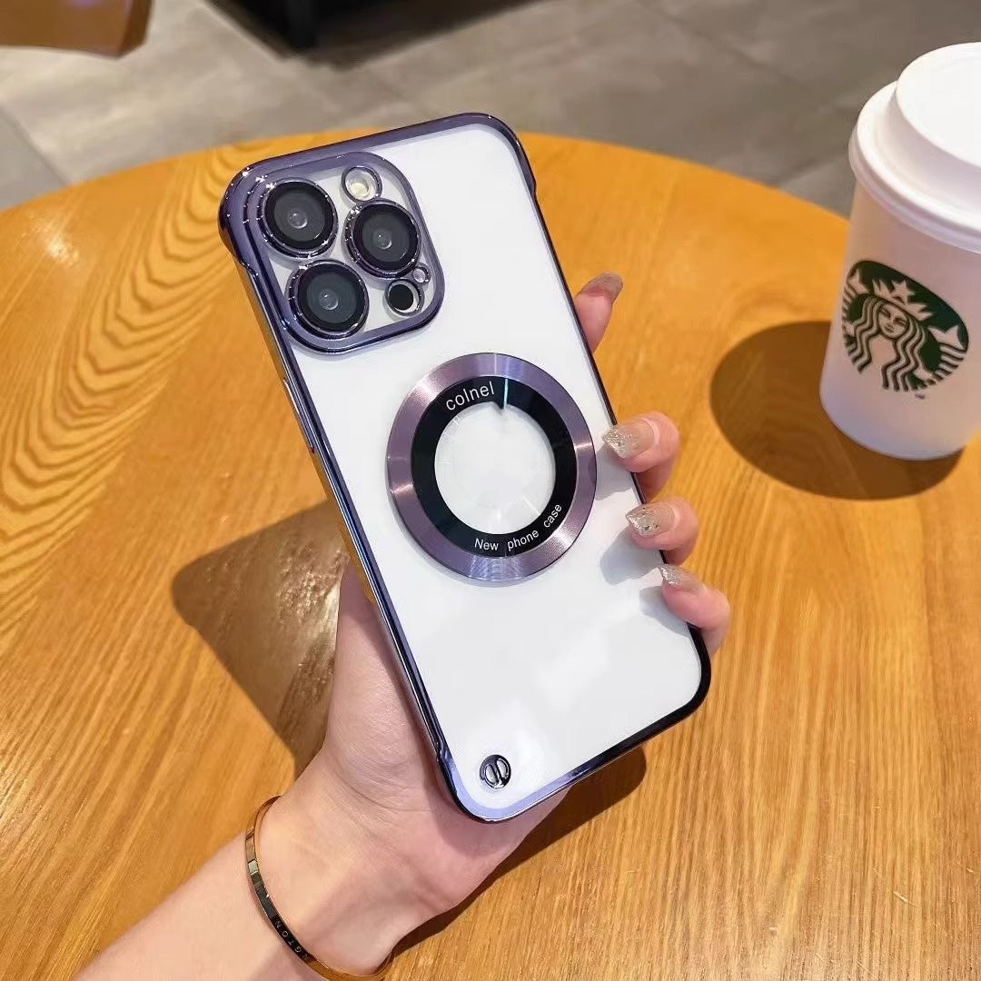 iPhone 13-15 Schutzhülle /Rahmenlos Magnetische Schutzhülle Transparent