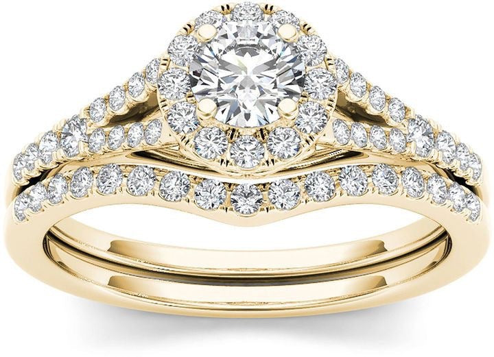 Damenring in Gold – Frucht-Design mit vergoldetem Edelstein