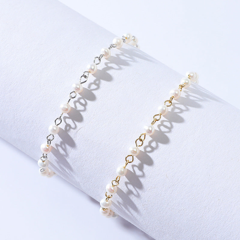 Einfaches All-Match-Vintage-Perlenarmband für Damen