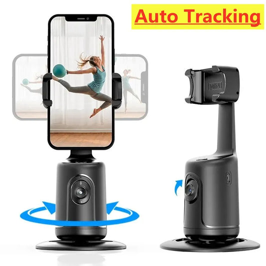 360 Grad Gesicht Erkennungen KI Automatisch mit Telefonhalter für Smartphone Video Vlog Live Stabilisator Stativ