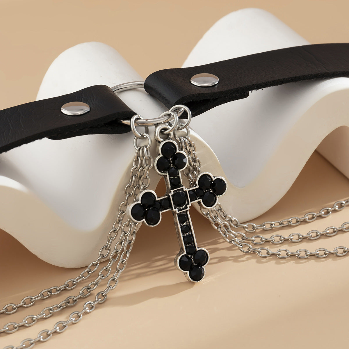 Schmuck PU Legierung Halskette Kreuz